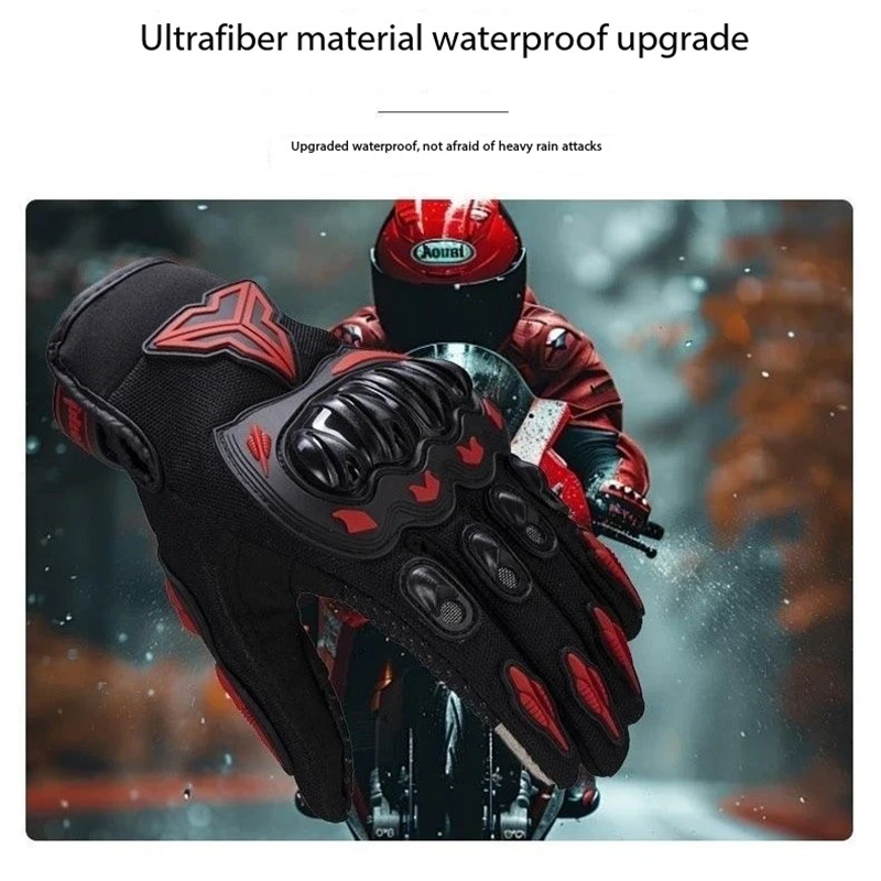 

Дышащие мотоциклетные перчатки Luck с полным пальцем, нескользящие износостойкие перчатки для мотокросса, гоночные перчатки с сенсорным экраном, мотобайкерские перчатки ﻿