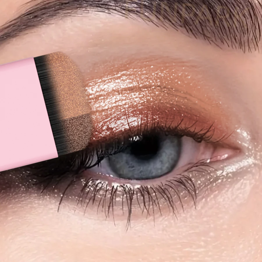 Bâton d'ombre à paupières paresseux dégradé, 2 couleurs, scintillant, imperméable, professionnel, charmant, maquillage pour les yeux, cadeaux, cosmétiques de beauté