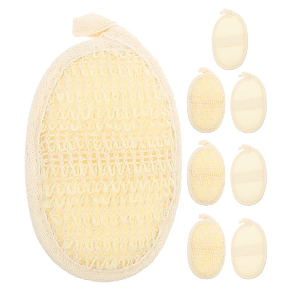 

Набор из 8 натуральных мочалок-люфф для тела: мягкие отшелушивающие подушечки для душа, ванны, снятия макияжа, глубокого очищения и ухода за кожей