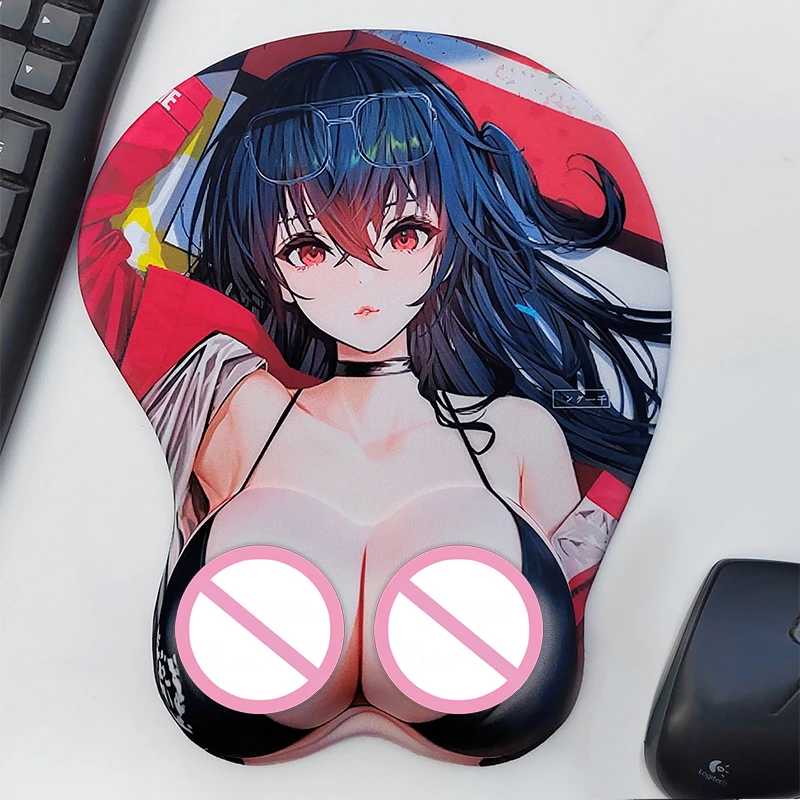 

IJN Taihou R-18 Azur Lane Sexy Mouse Pads 3D Cute gaming wrist support Oppai Chest Mouse pad with Soft Wrist Rest Silicone Mat