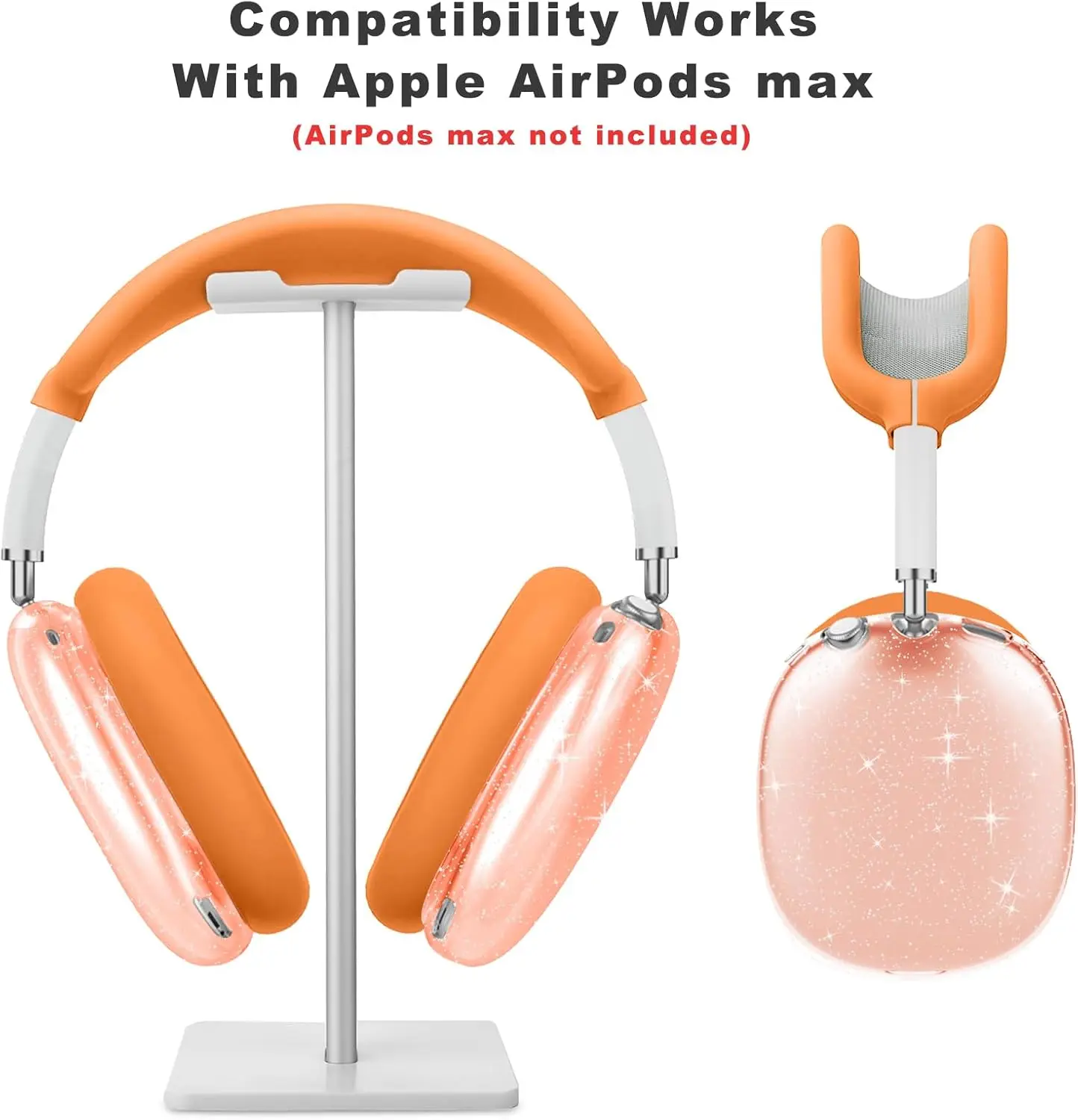 【4 in 1 】for AirPods Max Transparent soft TPU or silicone Anti fall protective Case with Cleaning Kit for AirPods Max Case Funda