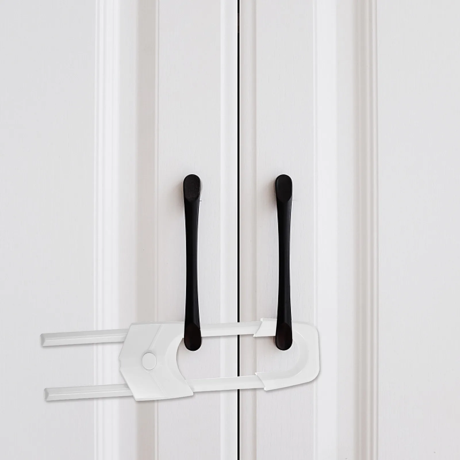 

6Pcs Child Locks for Cabinets Drawers Doors Baby Safety Products Plastic Cabinet Locks Kitchen Cupboard Childproof Latches