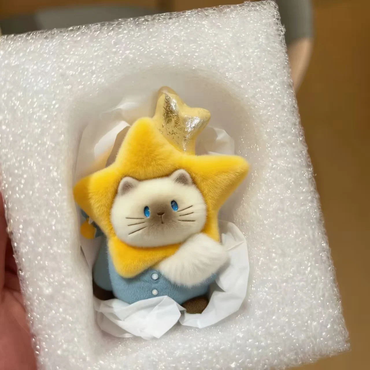 

Genuine Cat Pai Blind Box Cute Siamese Cat Star Shaped Resin Table Ornament Healing Collectible Figurine Birthday Gift For Fans
