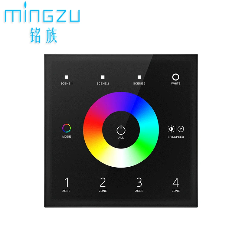 LED controller T14 RGBW Remote Control 4 Zones 4 channel rgbw led controller Wall Mounted smart glass Touch Panel switch dimmer