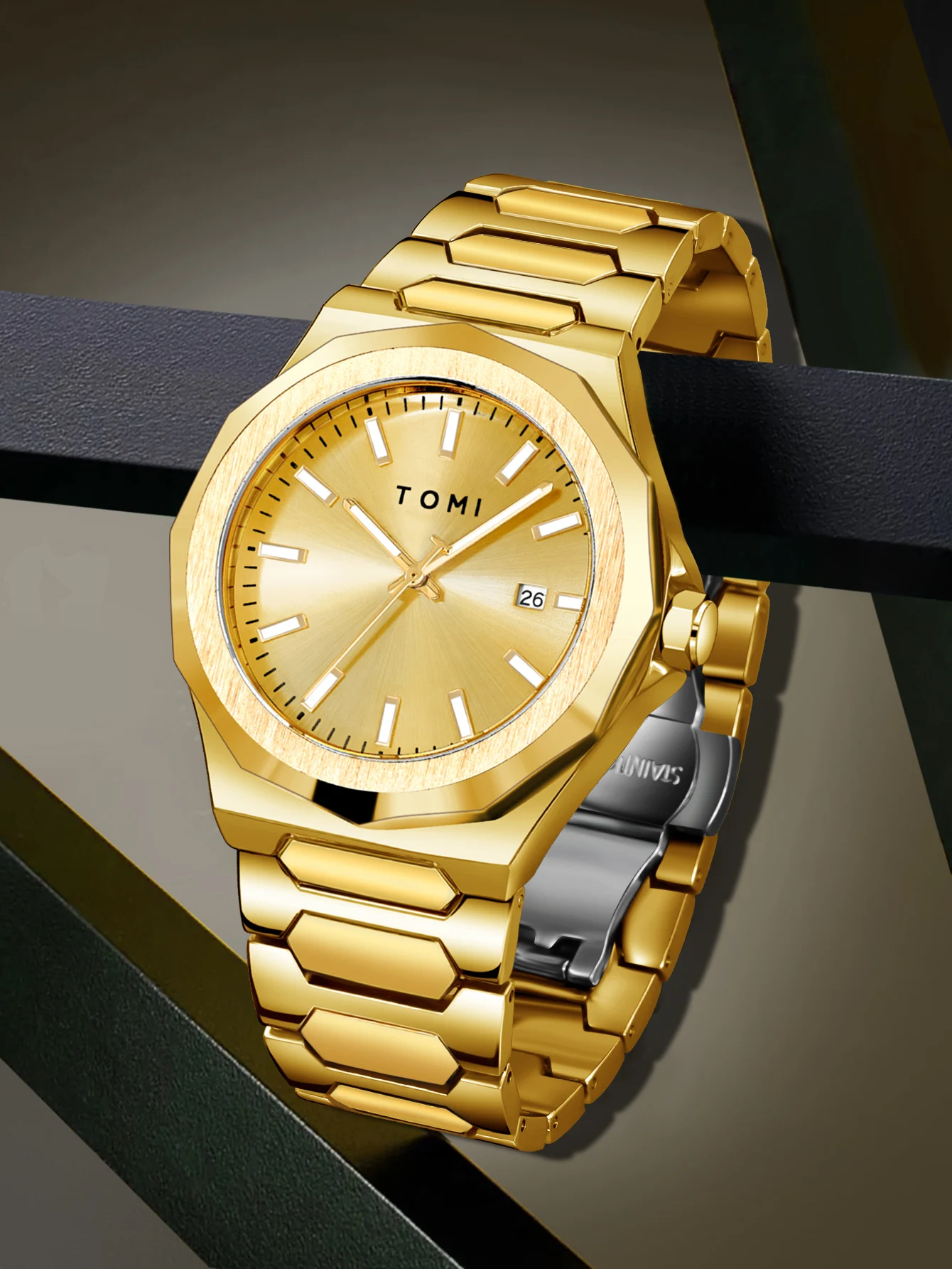 TOMI Luxus Business herren Uhr Geschenk Box Set Hohe Qualität Rose Gold Fall Einfache und Vielseitige Quarzuhr Relogio Masculino – Detail 21