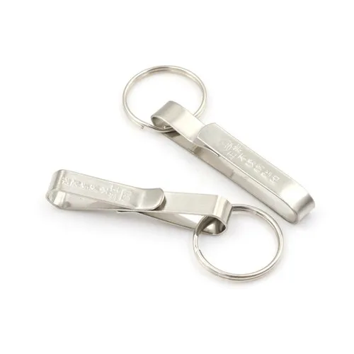 S Stainless Steel Compact Quick Release Keychain Belt Clip Key Ring Holder