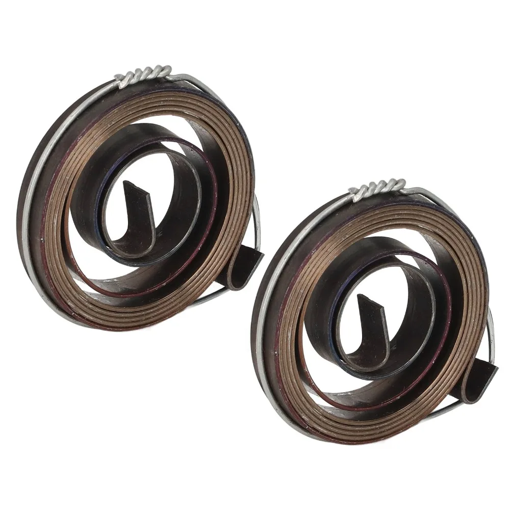 2pcs Spring Steel Drill Press Return Spring Chromeplate Stable Coil Spring Assembly Drill Chuck Feed Return Spring