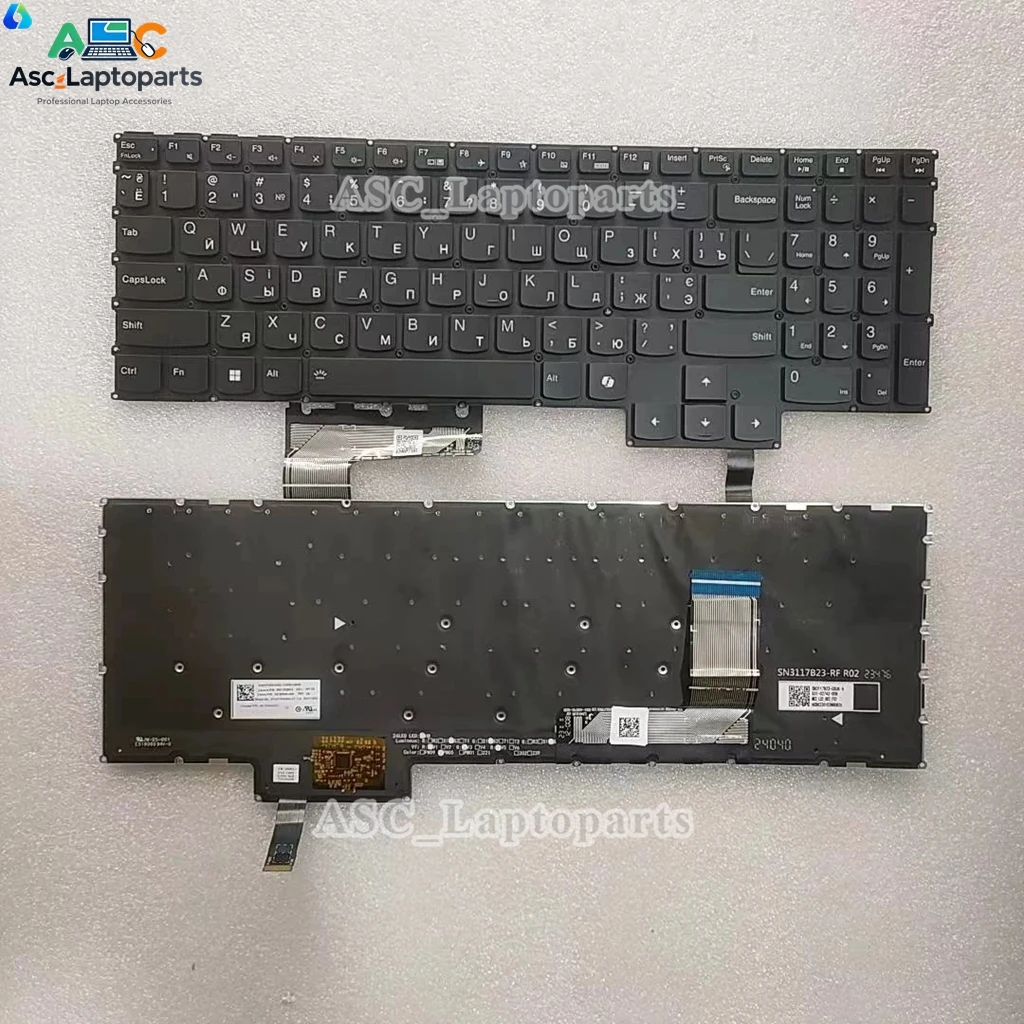 Czech French Russian Hebrew TR Keyboard for LENOVO Y7000P IRH8 R7000P 2023 2024 G5000 APH8 Legion LOQ 15 / Y9000P 16IRX9 BACKLIT view 4
