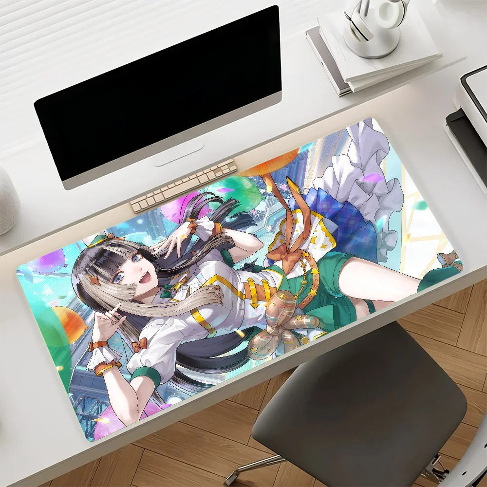 Virtual Idols J-Juufuutei Raden Mouse Pad Anti Slip Rubber Edge Locked Thickened Laptop Gaming Desk Mat
