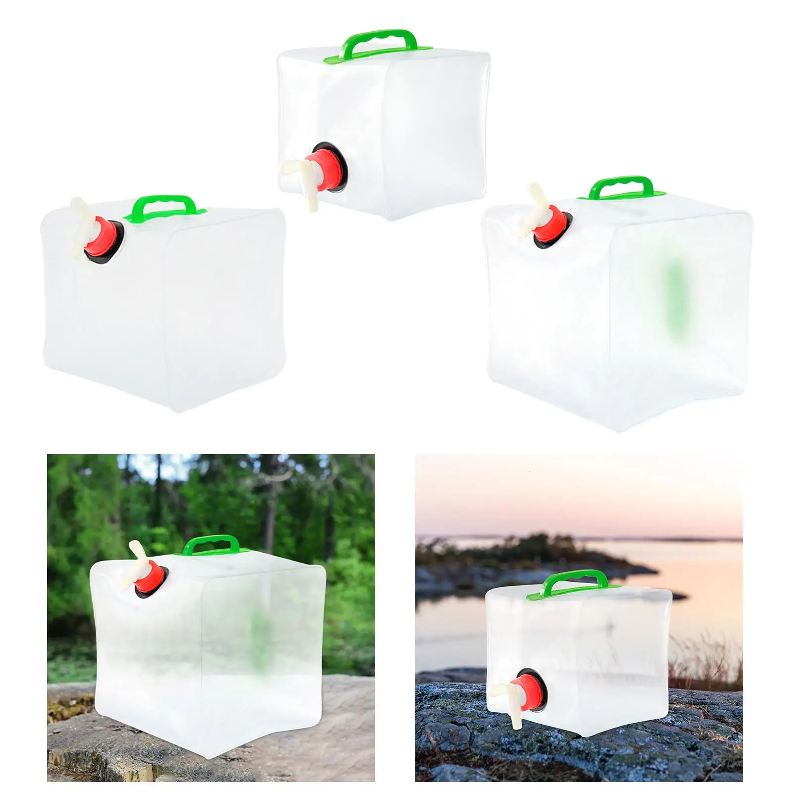 Water Bottle Carrier Portable Equipment Water Storage Jug Collapsible Water Container Bag Water Tank for Car Emergency Driving