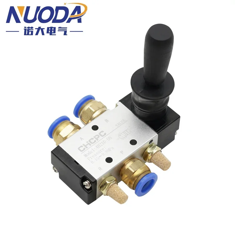 4H210-08 4H310-10 4H410-15 2 Position 5 Port Air Manual Valve Pneumatic Control Valve 5/2 Way Hand Lever Operated Control Valve