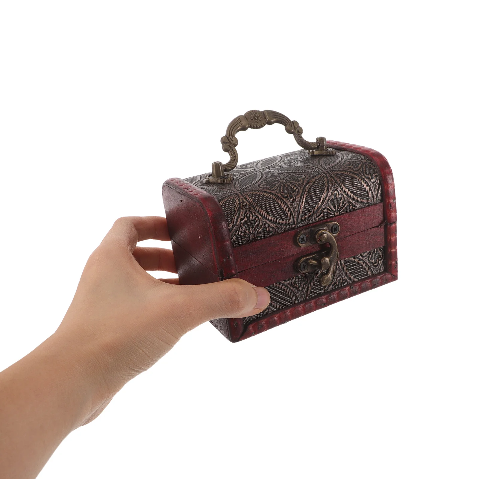 

3 шт., винтажная коробка для хранения ювелирных изделий, ретро сундук с сокровищами, декоративный органайзер, настольный органайзер для хранения, красная винтажная коробка на память