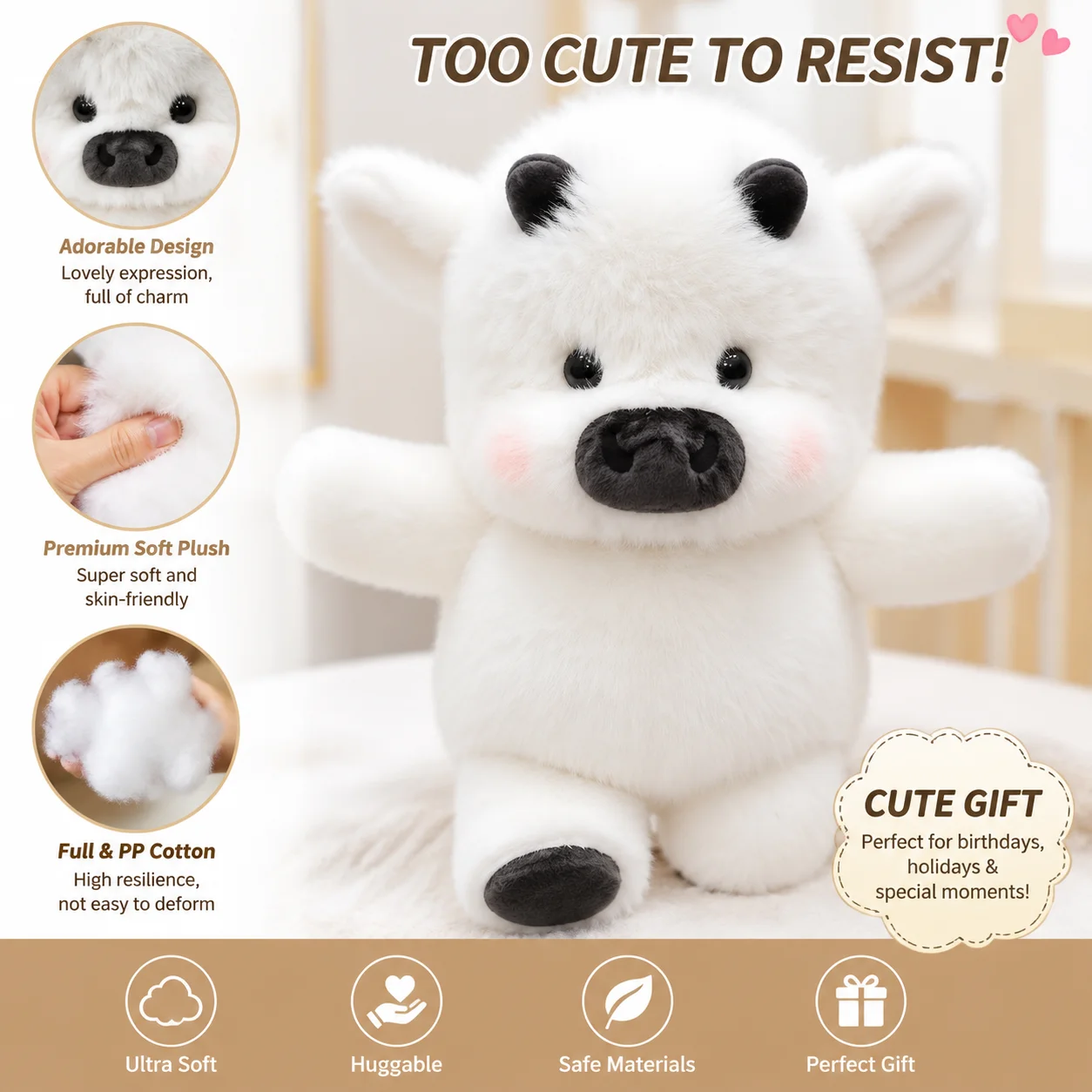 

﻿ Soft Calf Pig Stuffed Animal Plush Toy Creative Run Fast Series Plush Toys Cartoon Stuffed Animal Soft Cute West Highland calf