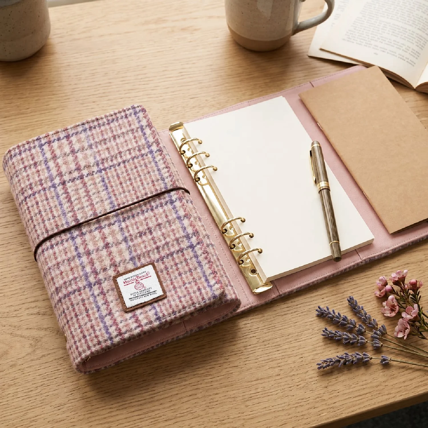 A5 Slim Loose-leaf Fixed-page Planner Harris Tweed Wool Notebook High-aesthetic Notebook Vintage Notepad 16.5x23.5cm