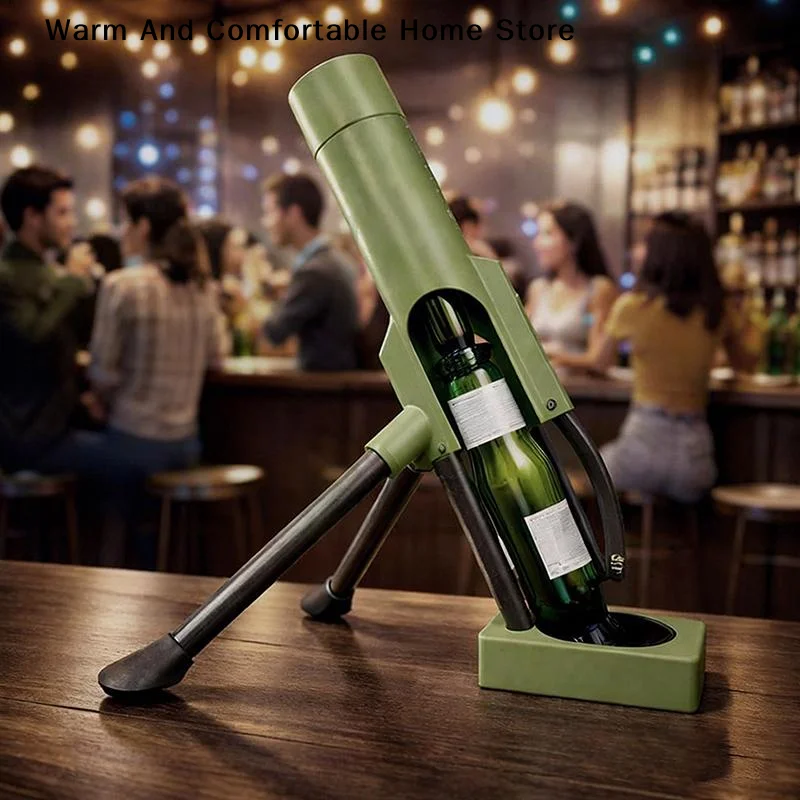 Mortar Beer Bottle Opener, Mortar Bottle Opener,Heavy-Duty Tactical Cap Launcher,Funny Hands-Free Push Down Bottles Cap Launcher