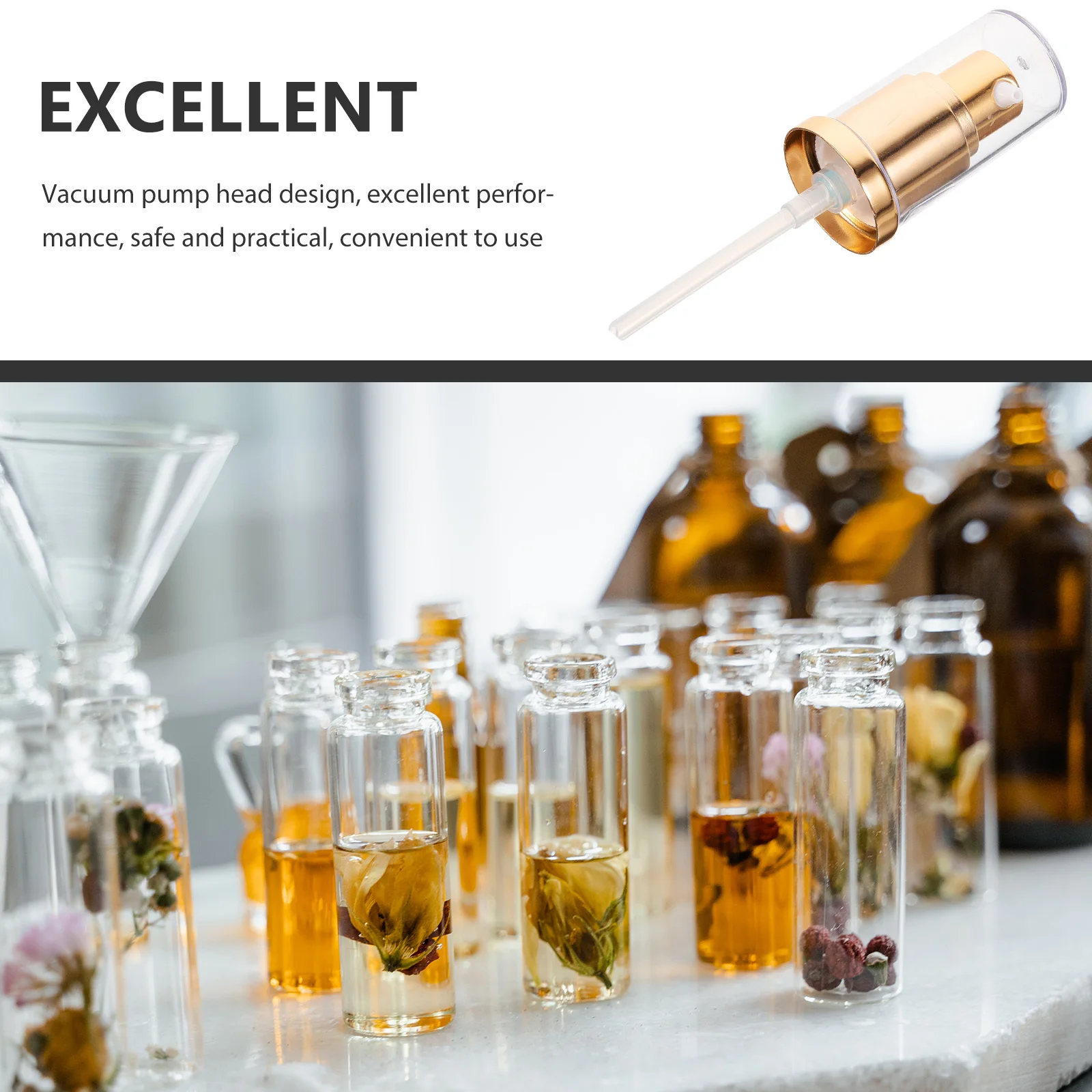 مضخة ضغط بديلة بتصميم منقار البط بدون هواء، محمولة لمكياج الأساس السائل، جرعة دقيقة، عملية سهلة #5