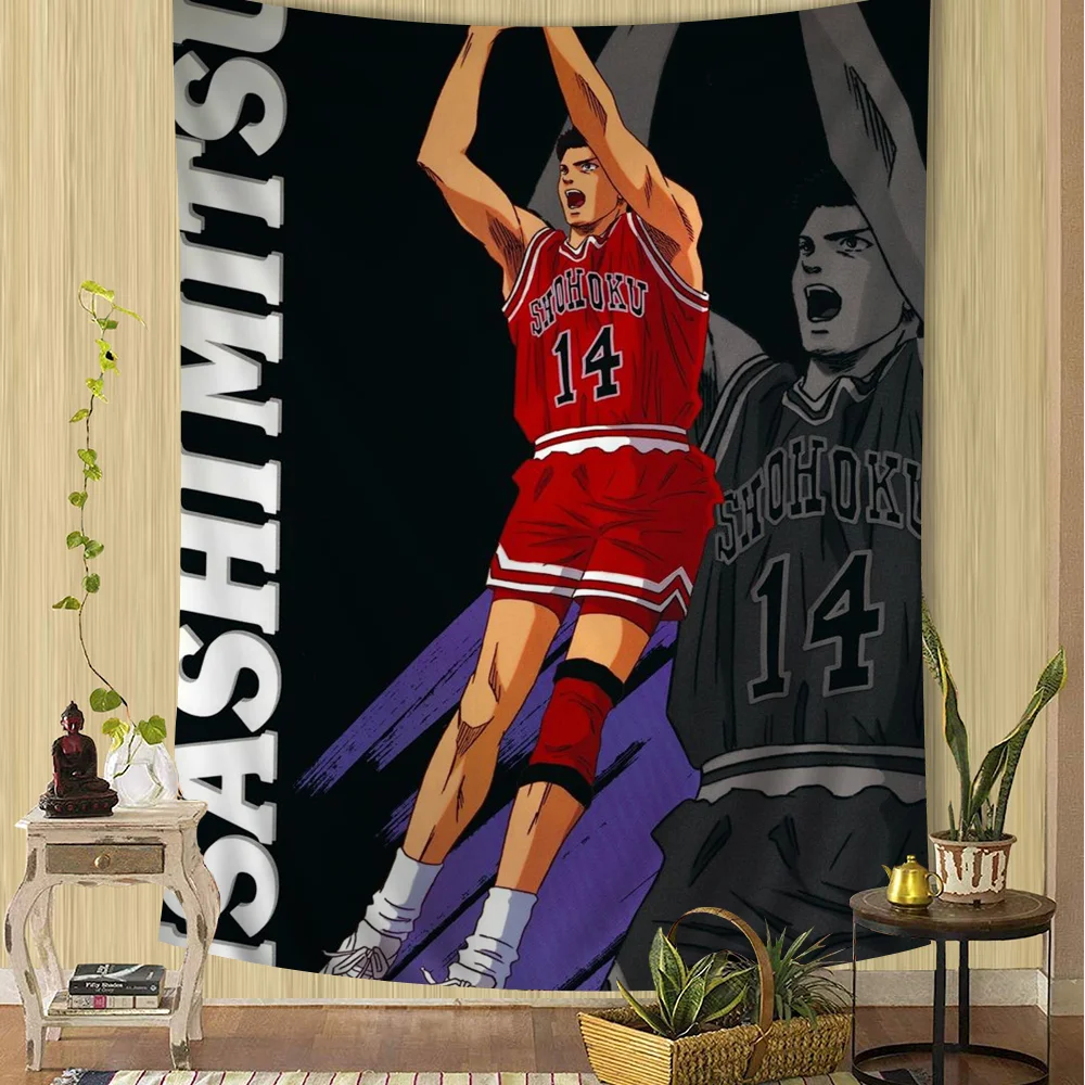 Anime S-SLAM DUNK Gedrukt Groot Wandtapijt Indiase Boeddha Wanddecoratie Hekserij Boheemse Hippie Decor Deken