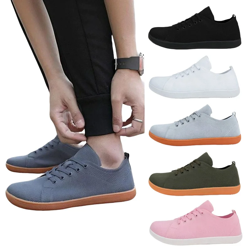 Men's Wide Head Hiking Shoes Lightweight Breathable Barefoot Running Outdoor Walking TaiChi Shoes Comfortable All-Match Sneakers