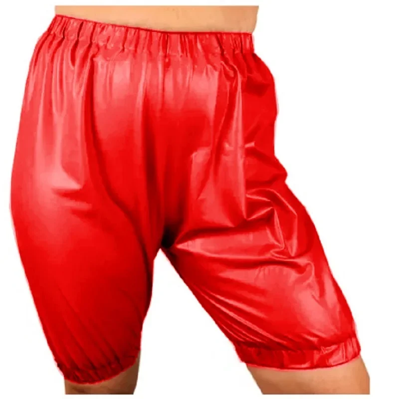 

100% Latex Gummi Rubber Red Boxer Shorts Elastic Waist Sportswear Cosplay Fitness Brief No Zip 0.4mm