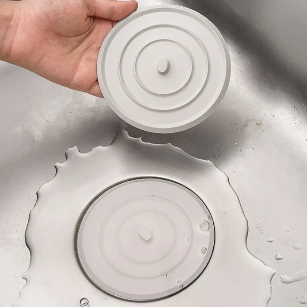 

Durable Rubber Bathtub Stopper 11cm Large Deodorant Tub Flat Plug Convenient Multifunctional Drain Plug Bathroom Accessories