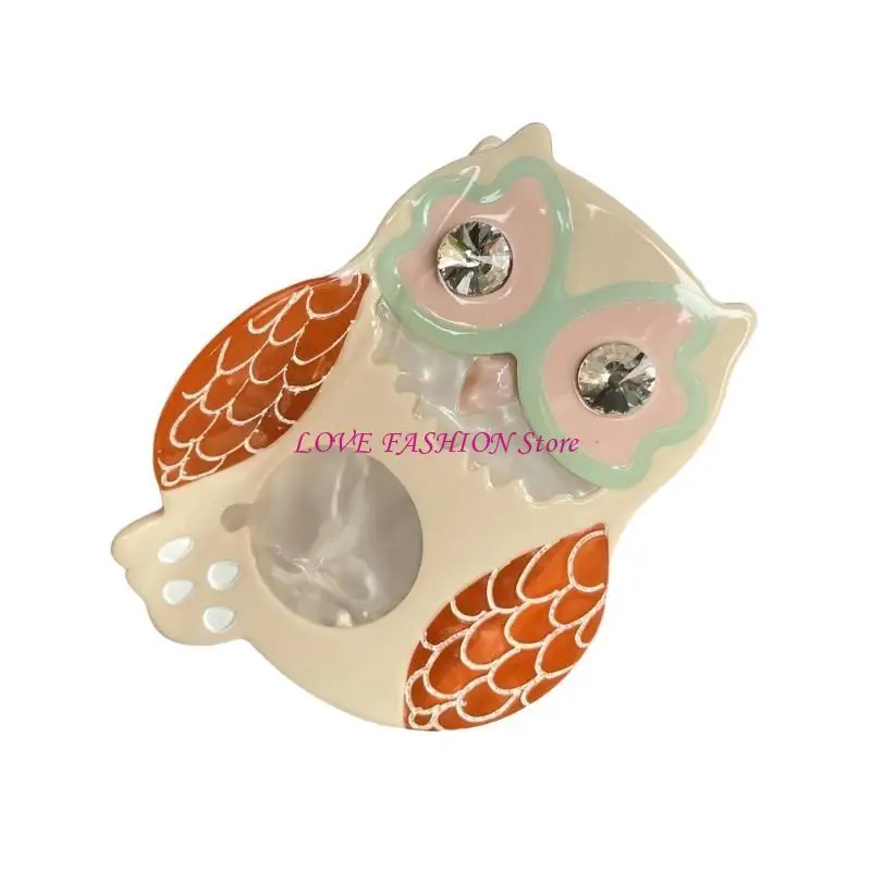 만화 올빼미 머리카락 발톱 클립 아세테이트 산성 머리 턱 턱 클립 성인 소녀 브레이드 클립 Y166