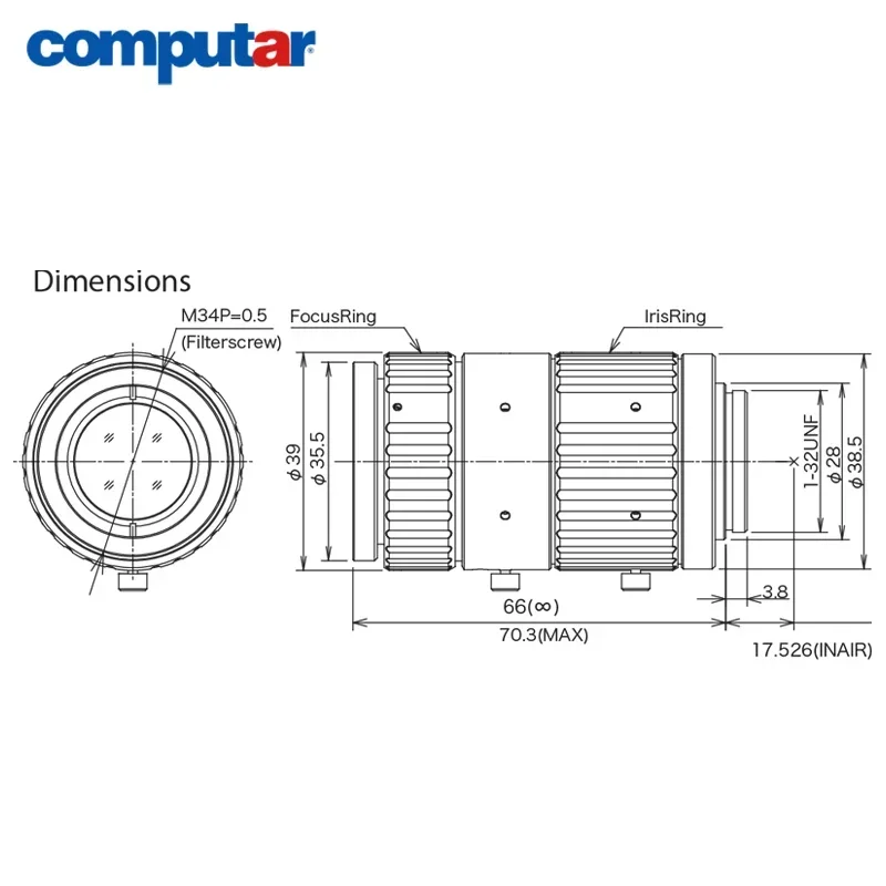 Computar F2524-MPT 45MP 1.4