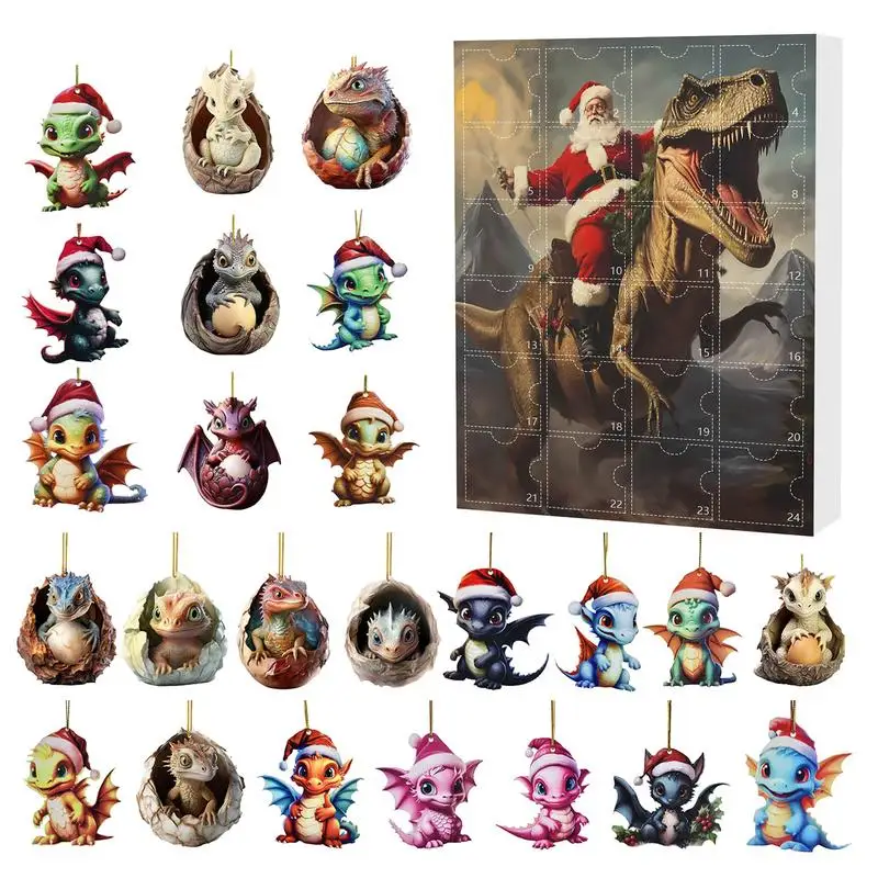 

Christmas 24 Days Countdown Calendar Dinosaur Egg Christmas Holiday Advent Calendar 2024 Christmas Decoration Door Pendant