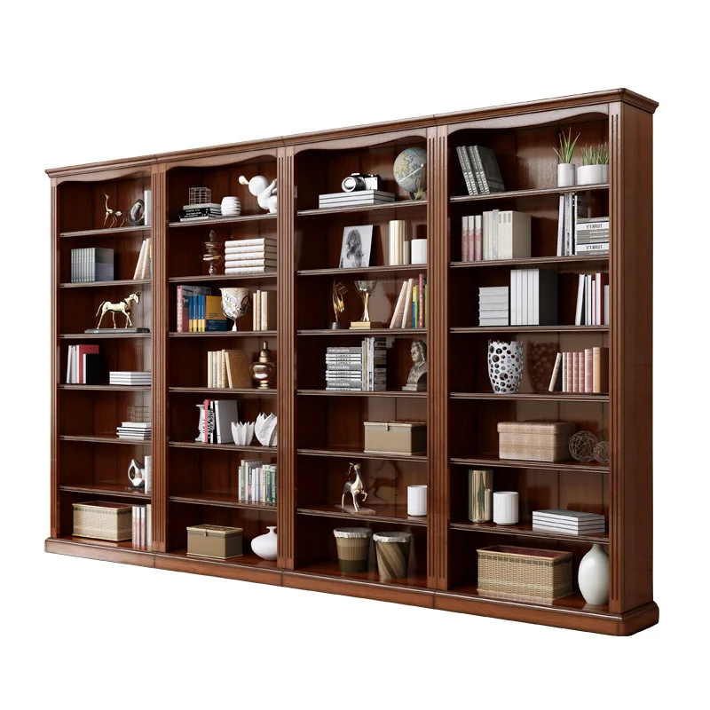 

American style, all solid wood, bookshelf, free, combination, no door, bookcase shelf