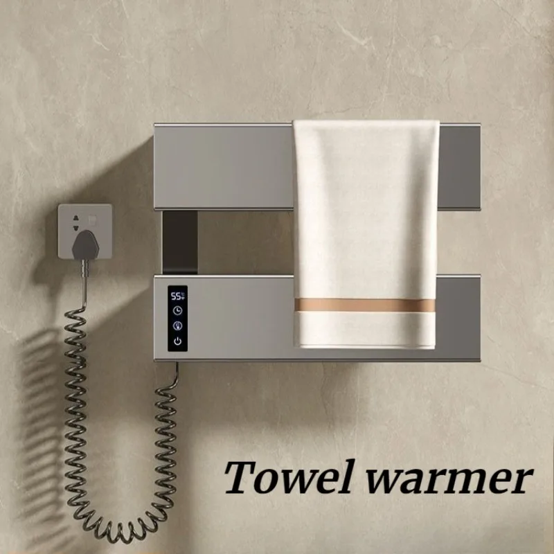

Household Bathroom Towel Warmer Hanging Wall Mounted Waterproof Electric Heated Towel Rail Practical Bathroom Accessories