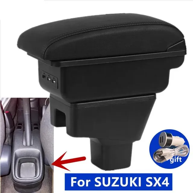 Do SUZUKI SX4 Skrzynka podłokietnika Do SUZUKI SX4 Skrzynka podłokietnika samochodowego Dedykowane części wewnętrzne do modernizacji Środkowy schowek Akcesoria samochodowe
