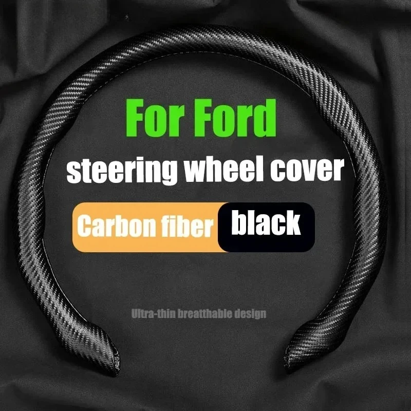 

Car Suede Steering Wheel Cover Sweat-abs For Ford Focus Mk2 Fiesta Kuga Mustang S-MAX Transit Mondeo Fusion Esco