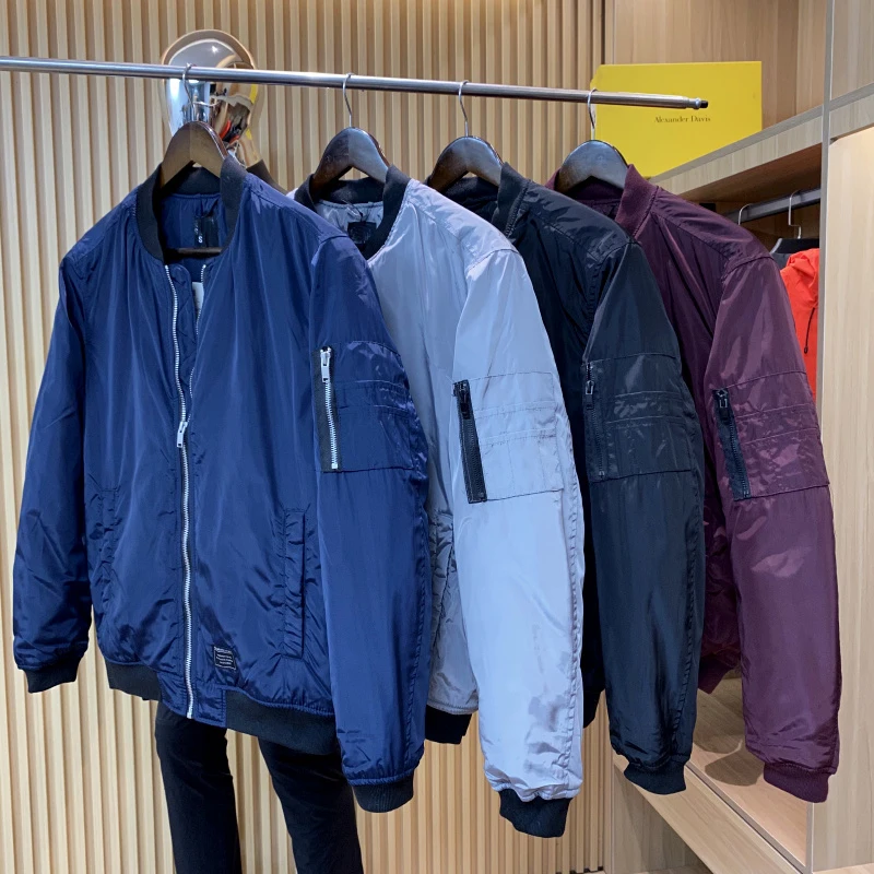 معطف كلاسيكي للزوجين من القطن Jaet بياقة بيسبول من MA American Sle، تصميم عتيق عالي الجودة