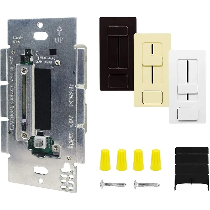 LED Driver and Dimmer Switch Single Integrated Unit, EZDim 120V AC – 12 V DC 60Watt Wall Dimmer Switch with Most Solid Color