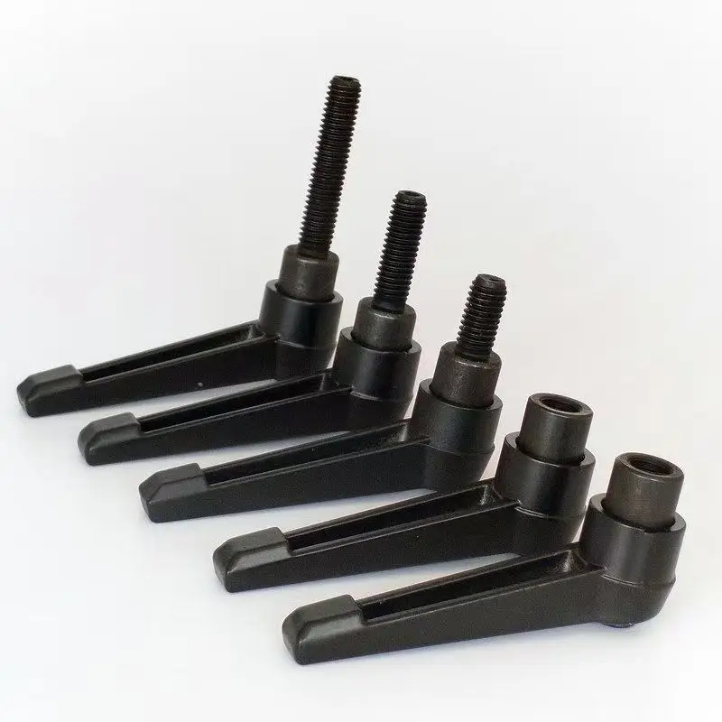 5Pcs M4 M5 M6 M8 Clamping Lever Machinery Adjustable Handle Clamping Handle Screws Locking L-shaped Male Thread Knob Handle