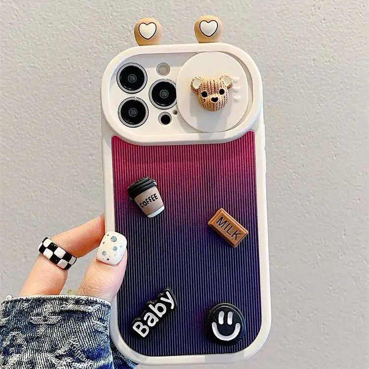 Super cute iphone13 Cute iphone15 Stereoscopic iphone15promax phone case iphone12 Niche iphone14 Creative iphone13plus