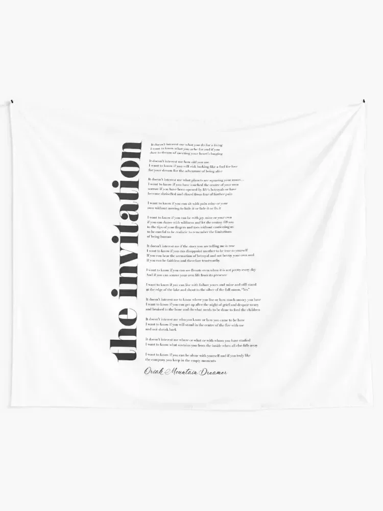 The Invitation by Oriah Mountain Dreamer Tapestry Wall Hangings Decoration Room Decorations Aesthetic Tapestry