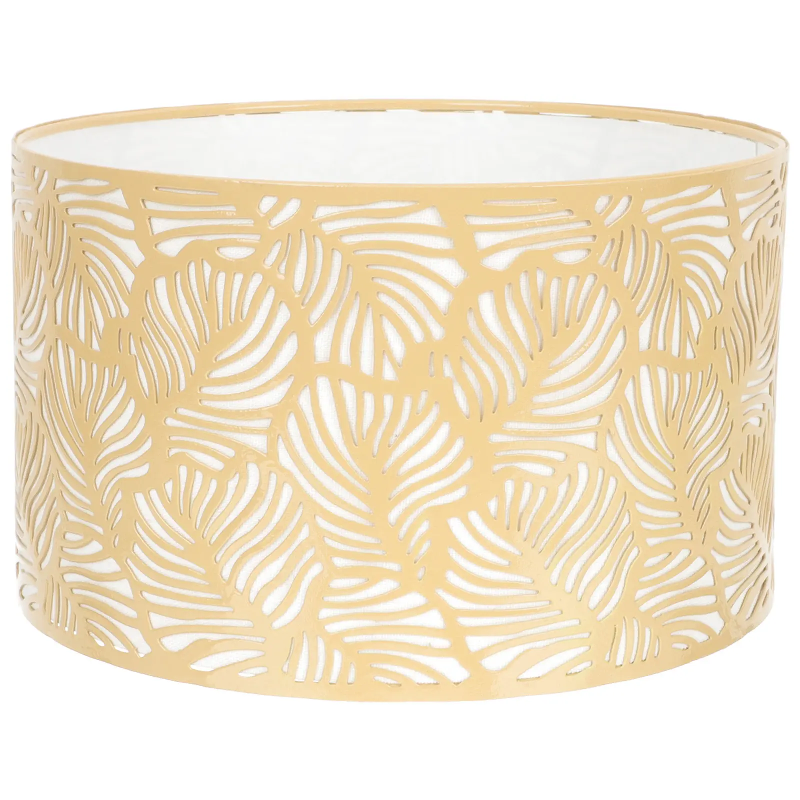 Metal Lamp Shade with Leaf Motif Semi-Transparent Hollowed Detail Stylish Indoor Lampshade for Coffee Shop Home Decor Rustic