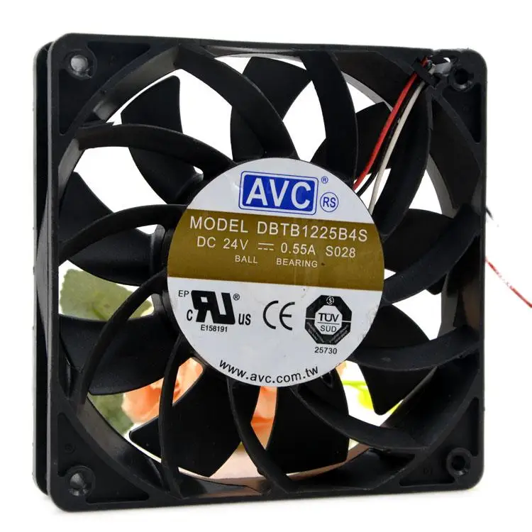 

AVC DBTB1225B4S 12cm 12025 24V 0.55A Three Max Airflow Rate Cooling Fan