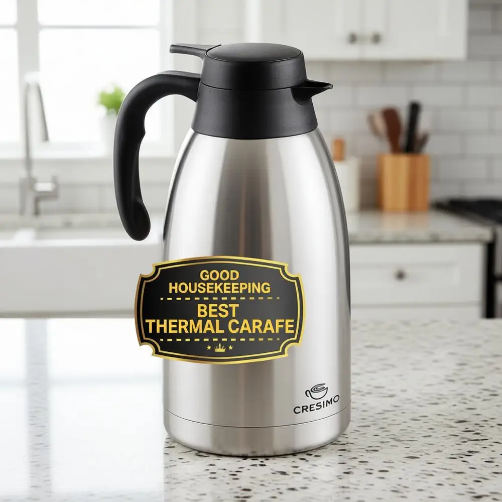 

Термос-диспенсер для горячих напитков на 2 л (68 унций) - сохраняет температуру до 12 часов, изолированная нержавеющая сталь, для жидкостей, кофе или горячей воды