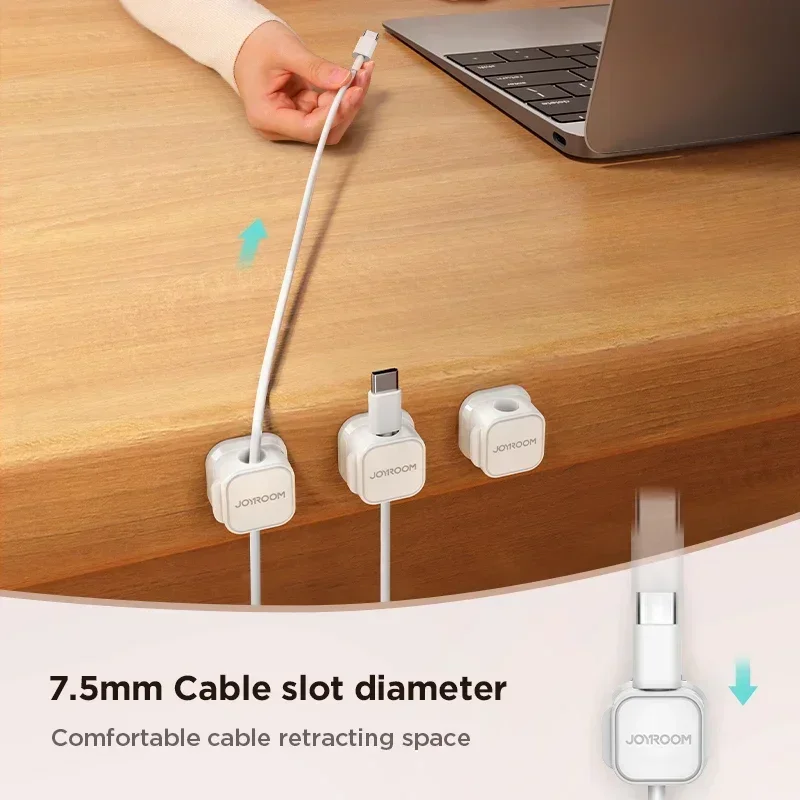 3/6 Pcs Magnetic Cable Clip Cord Holder Adhesive Wire Holder Keeper Organizer for Home Office Under Desk Cable Management