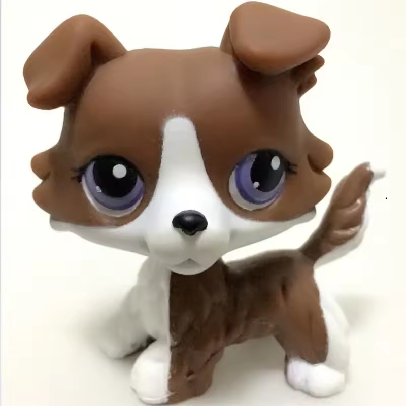 Real lps littlest pet shop Hasbro toy dog shorthair pink cat dachshund great dane black white shepherd dachshund - AliExpress 
