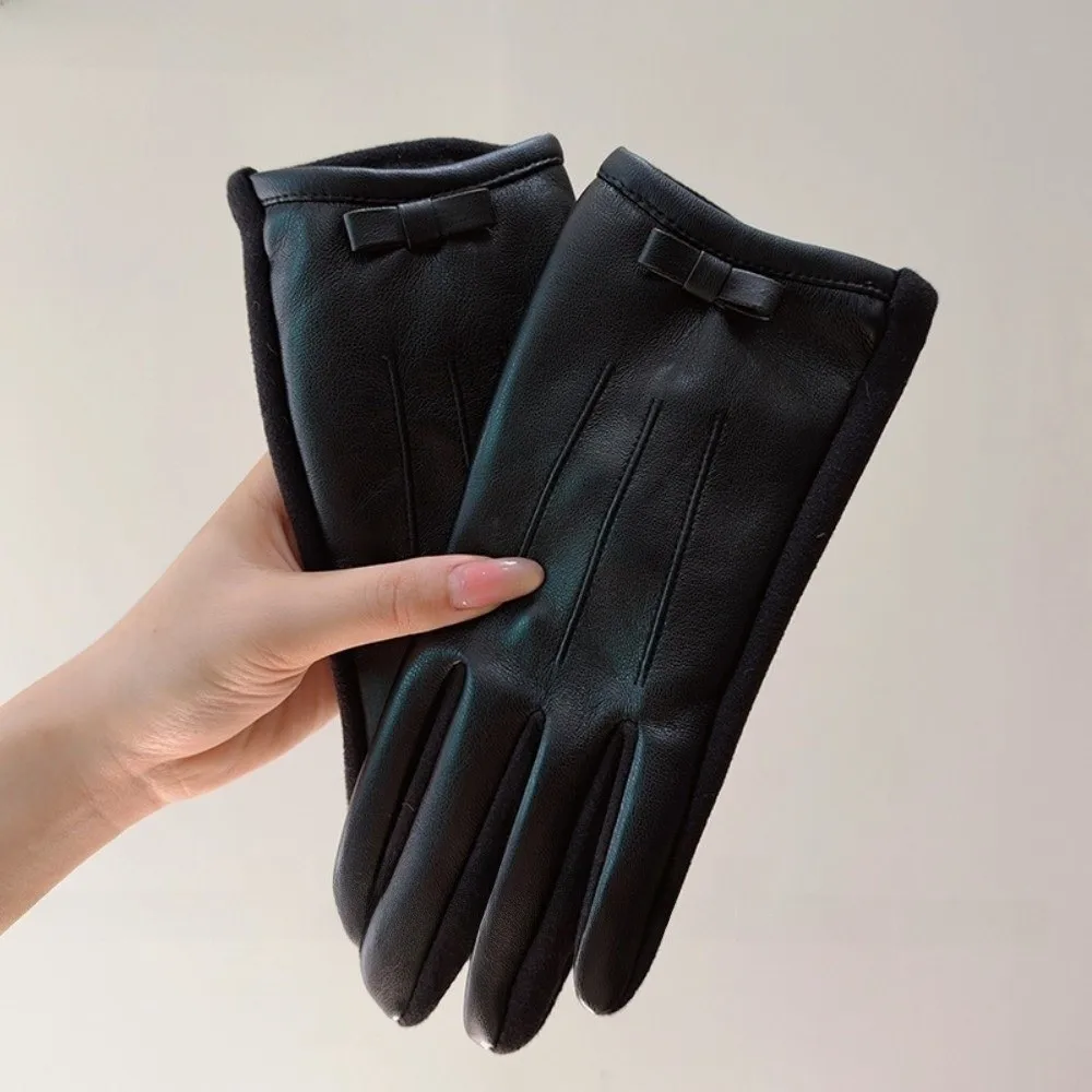 Versatile Polyester Winter Fleece Lined Gloves Warm Thick Touch Screen Gloves Full Finger Gloves Cycling
