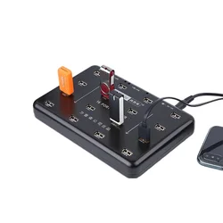 Sipolar A100 16 Ports USB 2.0 Hub Duplicator For TF SD Card Reader U-disk Data Test Batch Copy With LED Lamp Free Copy Software