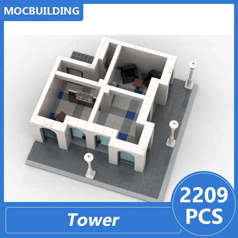 Tower Modular Buildings Moc Blocks Diy Assemble Bricks Architecture Display Creative Educational Collection Toys Gifts 2209PCS