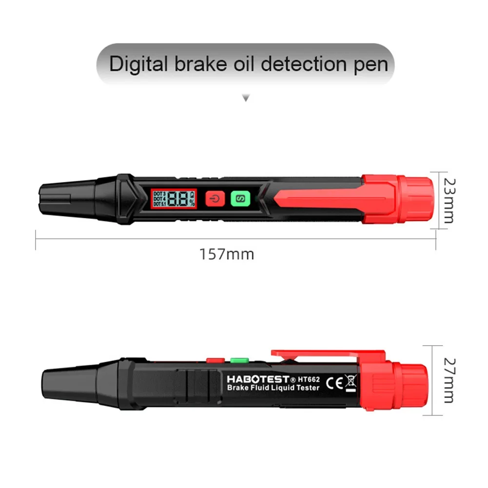 New Brake Fluid Tester Auto Car Brake Liquid Digital Tester HD Backlight Screen Portable Auto Accessories for DOT3/DOT4/DOT5.1