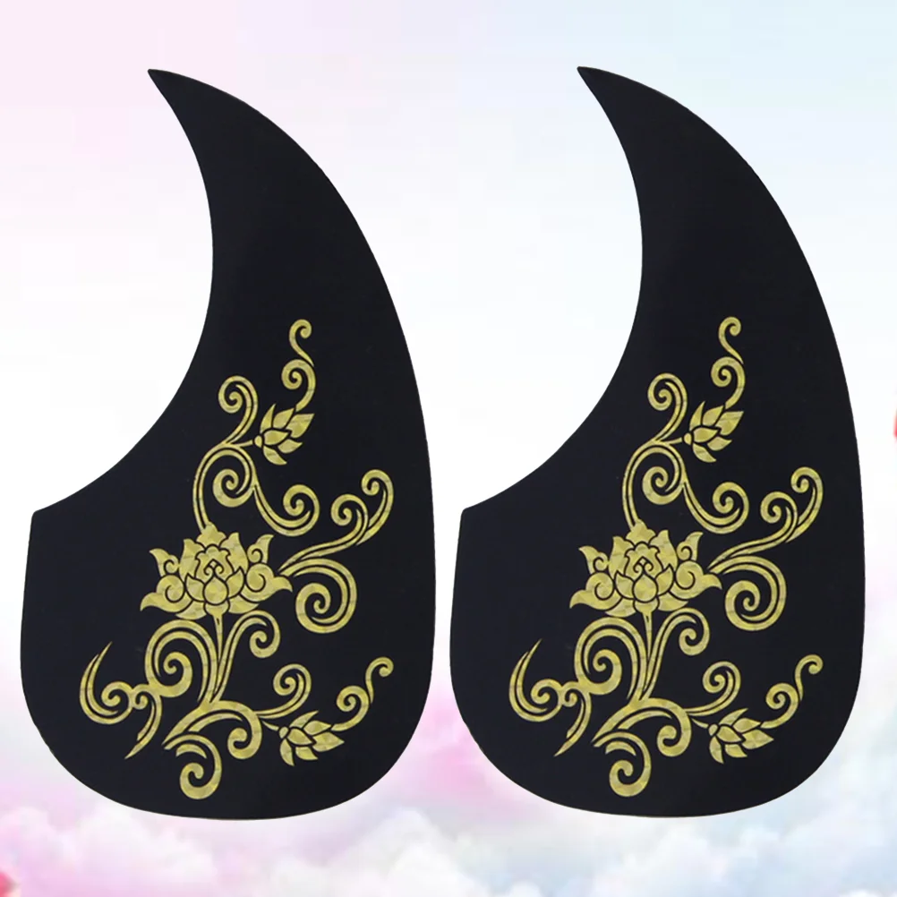 2 Pcs Pick Guard for 40/41 Inch Acoustic Guitar Stickers Comma Shape PVC Pickguard Plate