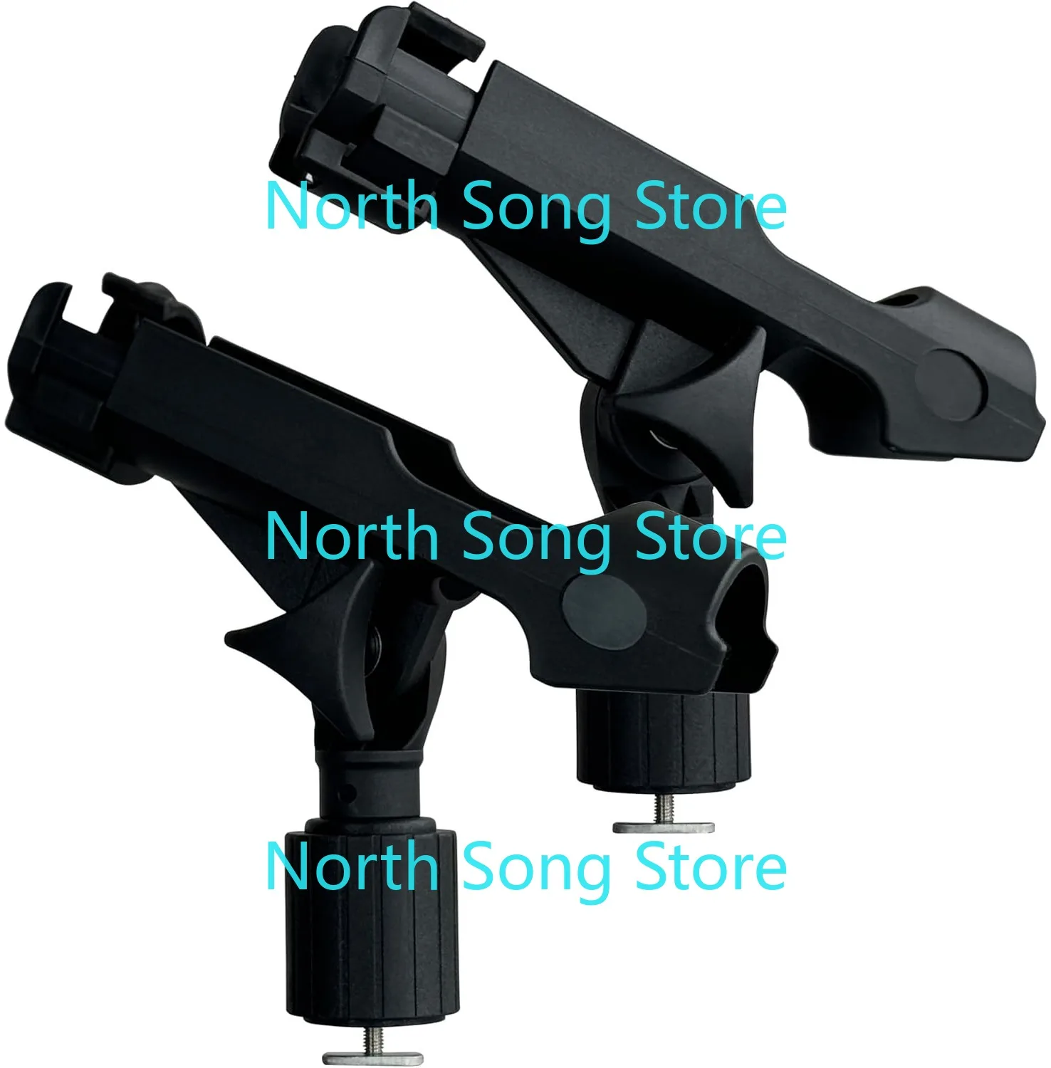 

2 Pack Fishing Rod Holder with Track Mount Universal T-Shaped Screw Mounted on Rail for Kayak, Canoe, Fishing Boat
