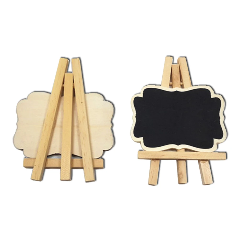 

10pcs Mini Blackboard Stand Decor Desktop Message Board Premium Wood Table Ornament For Home Wedding Office Gift