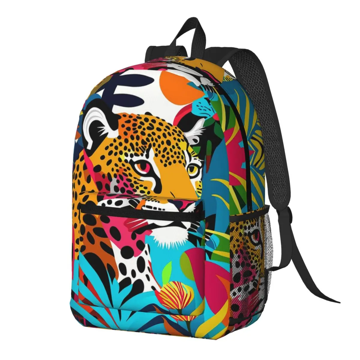 

Jungle Wild Leopard Art Backpack Daypack Large Capacity Boys Girls BookBag School Bag Shoulder Bags for Men Women