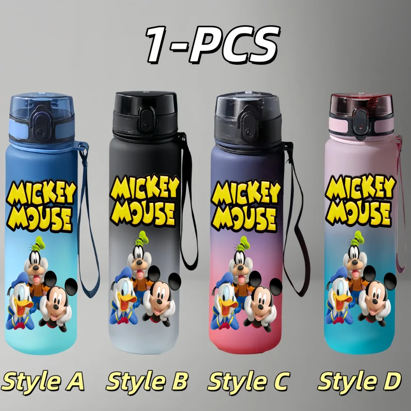 Mickey Mouse Character Water Cup Large-capacity Outdoor Drinking Bottle Leak-proof Drinking Kettle with Rope view 5